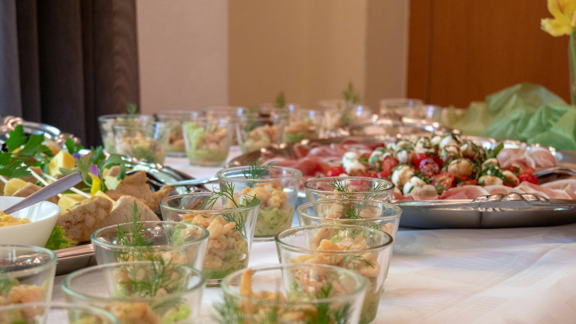 Buffet met verse hapjes